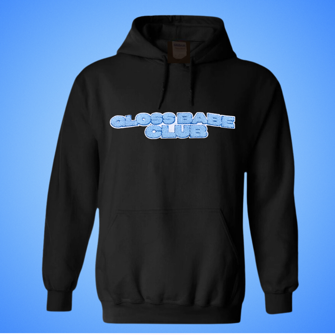 Fluffy blue hoodie online