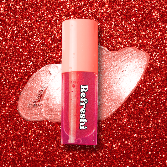 Fabulous red Glitter Lip Oil