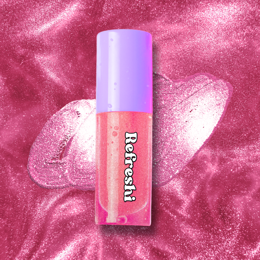 New Me Pink Glitter Lip Oil