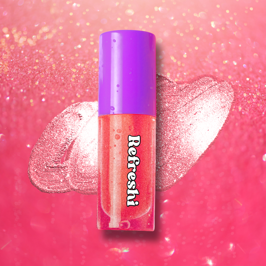 Unique Pink Glitter Lip Oil